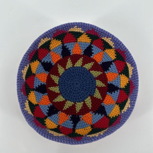 Fiber Arts Bowl 4" Trinket Catch-all Sun Southwest Multicolor Soft Flexible - Picture 5 of 6